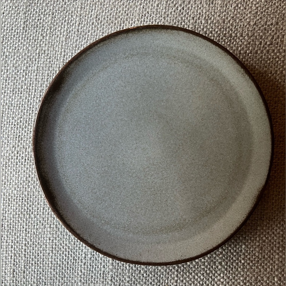 Vintage Frankoma pottery 7” side salad dessert plate woodland moss GG